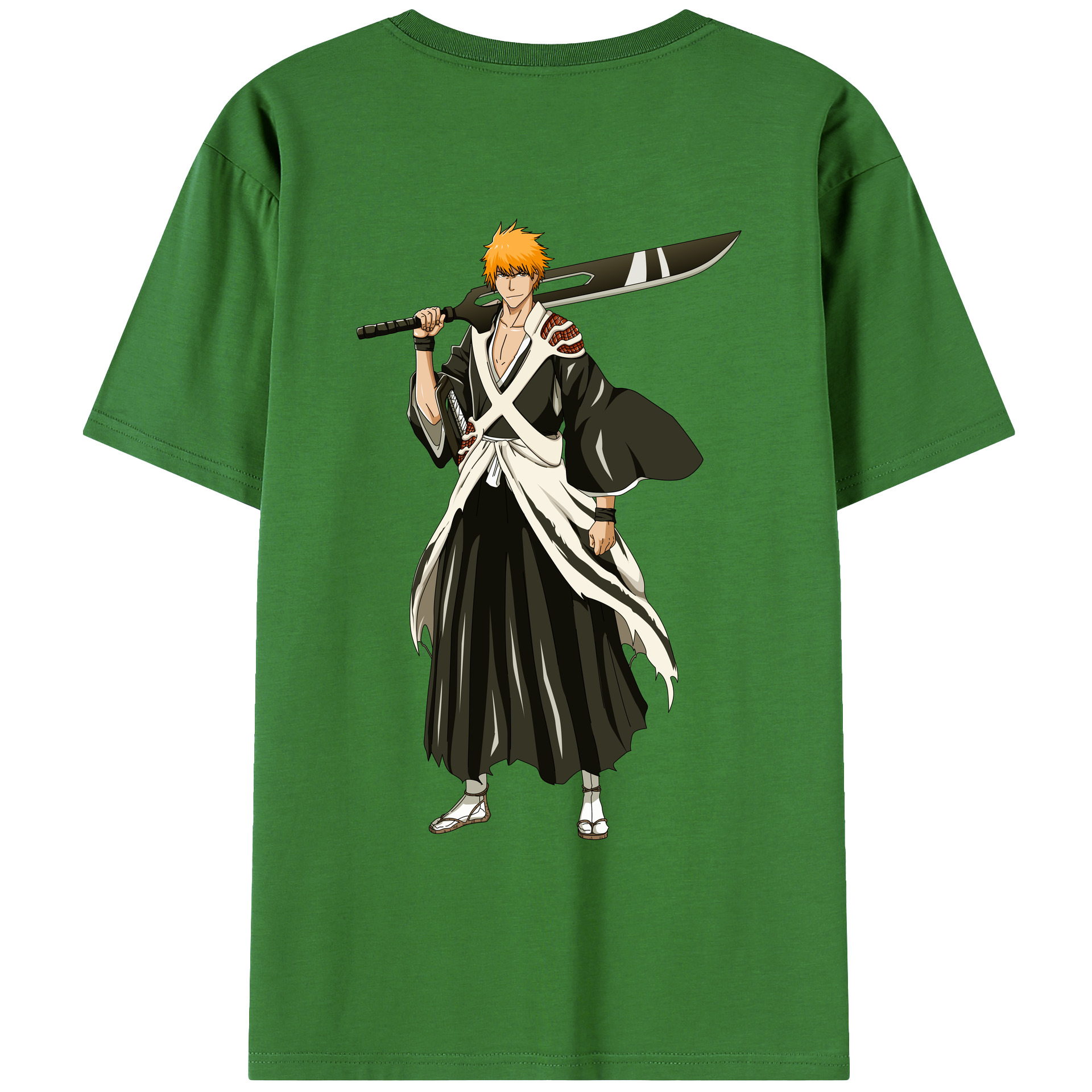 （画像用） ブリーチ 黒崎一護（くろさき いちご）BLEACH Kurosaki Ichigo レディース半袖Tシャツ(バックプリント)